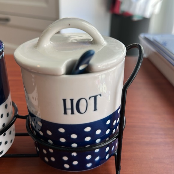 🧡 Ceramic Salsa Container Set 🧡 - Picture 4 of 6